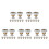 40Pcs Universal Shower Door Rollers Golden Metal Plastic Easy Install 1