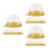 150Pcs Clear Plastic Dome Boxes for Cupcakes Pastries Storage 6
