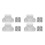 2Sets Silicone Baby Gate Replacement Kit with Installation Hardware 4