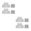 2Sets Silicone Baby Gate Replacement Kit with Installation Hardware 6