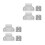 2Sets Silicone Baby Gate Replacement Kit with Installation Hardware 7