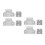 2Sets Silicone Baby Gate Replacement Kit with Installation Hardware 9