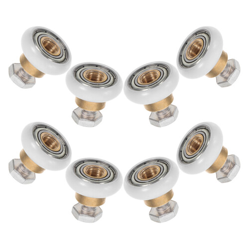 40Pcs Universal Shower Door Rollers Golden Metal Plastic Easy Install 1
