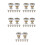 40Pcs Universal Shower Door Rollers Golden Metal Plastic Easy Install 4
