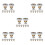 40Pcs Universal Shower Door Rollers Golden Metal Plastic Easy Install 5