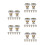 40Pcs Universal Shower Door Rollers Golden Metal Plastic Easy Install 6