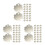 150Pcs Silver Hairdressing Shears Screw Tool Multi-Tooth Tightener 3