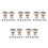 40Pcs Universal Shower Door Rollers Golden Metal Plastic Easy Install 8