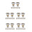 40Pcs Universal Shower Door Rollers Golden Metal Plastic Easy Install 9