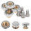 40Pcs Universal Shower Door Rollers Golden Metal Plastic Easy Install 10