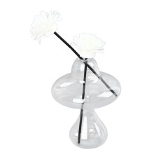 Cute Mushroom Shaped Glass Vase for Hydroponic Plants, 150ml, Clear