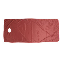 Beauty Salon Tablecloth, Elegant Cameo Brown Massage Bed Cover with Facial Hole Design, Breathable & Skin-friendly Massage Sheet for Spa Massage