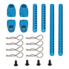 Kit de Pilar de Carrocería de Coche RC para 1/10 para TT02 RC Car Update Partscar Kit RC Car Upgrade Accesorios Azul