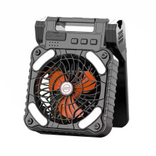 Solar Powered Fan Camping with LED Light, Portable Camping Fan with Solar Panel, Rechargeable Tent Camp Fan
