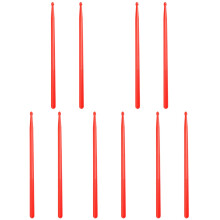 5Paires Baguettes Nylon Rouges Légères Pour Percussion Et Répétition