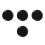 4Pcs Black Copper Home Button Protectors Phone Stickers Easy Apply 6