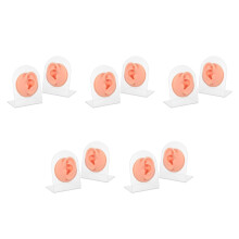 5Paires Modèles Oreilles Silicone Formation Percing
