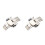 2Pcs Silver Non-Automatic Elastic Belt Buckle with Double Press Clasp 1