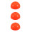 3Pièces Support Pole Agilité Base Orange Pour Football Basket ABS 3