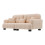 5Pcs Miniature Dollhouse Sofa Set White Pla Plush Flocked Accessories 3