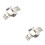2Pcs Silver Non-Automatic Elastic Belt Buckle with Double Press Clasp 6