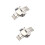2Pcs Silver Non-Automatic Elastic Belt Buckle with Double Press Clasp 7