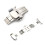 2Pcs Silver Non-Automatic Elastic Belt Buckle with Double Press Clasp 8