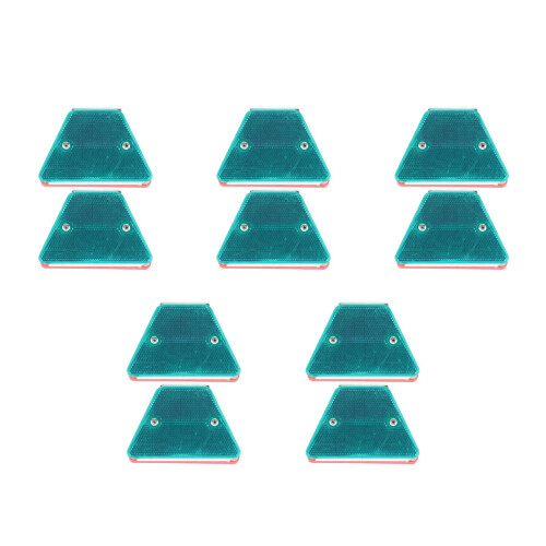 10Pcs Double-Sided Reflective Road Markers ABS Durable Driveway Signs