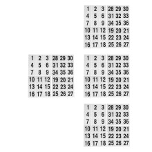 200Pcs Sleek White PVC Table Number Cards Double Sided for Weddings