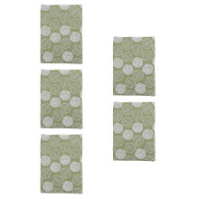 5Pcs Soft Reusable Fabric Book Covers Washable Stretchable Green Cover