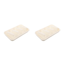 2St Beige Siliconen Taco Houder Met Verdelers Voor Taco's En Burrito's