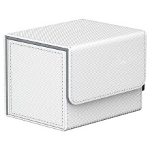100+ Trading Card Deck Box Gathering Card Toy W/ Magnetic Closure Game Cards Storage Game Card Case Protector White