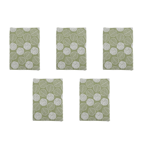 5Pcs Soft Reusable Fabric Book Covers Washable Stretchable Green Cover 2