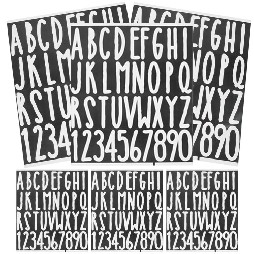 White Alphabet Letter Stickers PVC Self Adhesive for Mailbox Use 2