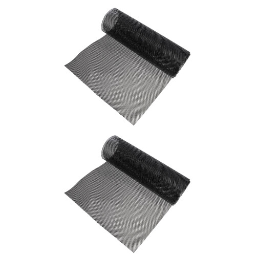 2Rolls Black Bumper Protecting Mesh Car Front Grille with Storage Box 1