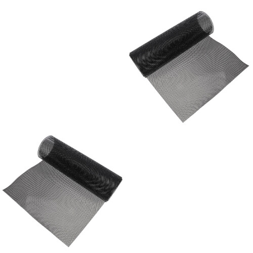 2Rolls Black Bumper Protecting Mesh Car Front Grille with Storage Box 2