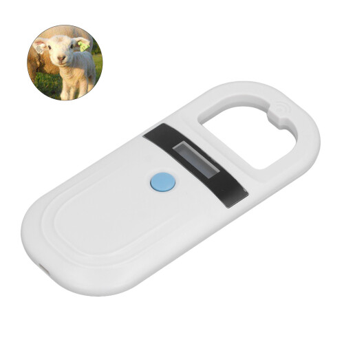 Livestock & Pet Tag Reader Portable 134.2KHz Chip Scanner with Data Storage 5V