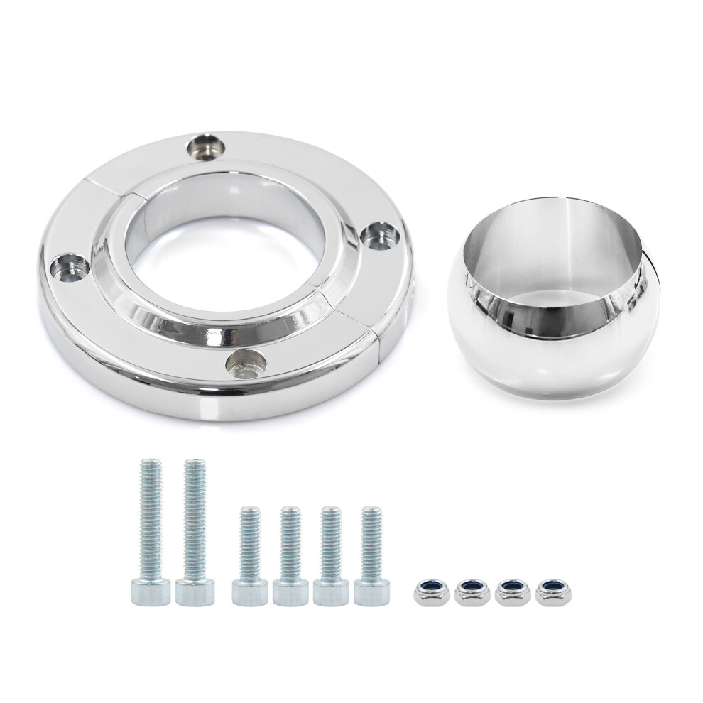 Universal 2 Inch Chrome Floor Mount For Sbc Bbc 350 Steering Column Replacement 7891387741364