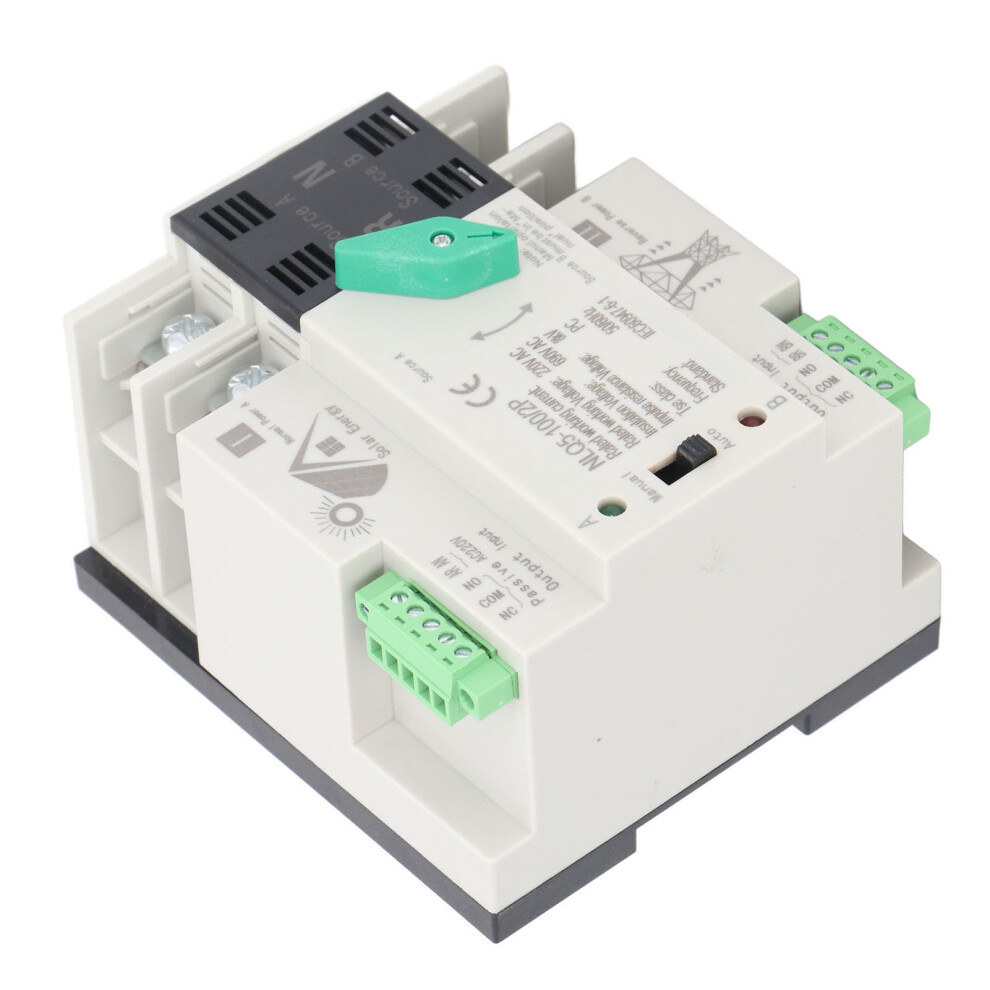 Dual Power Automatic Transfer Switch 2P 100A Ac220v For Pv & Utility 4251387741642