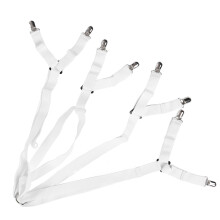 Adjustable Non-Slip Bed Sheet Clip White 39.4in Length Household Tool