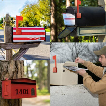 Mailbox Flag Replacement Kit, Red Plastic Mailbox Flag, Required, Fits Wall and Post Mount Mailboxes