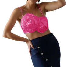 Casual crop top voor dames, ademende mouwloze tanktop met een lichtgewicht en comfortabele pasvorm, open rug en spaghettibandjes, perfect voor op het