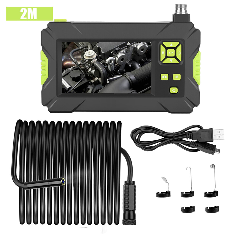 Industrial Endoscope Camera With Ergonomic Grip Borescope With1080p Hd Lps Screen, Flexible Probe And Bendable Cable, Waterproof Inspection Light 9557311641596