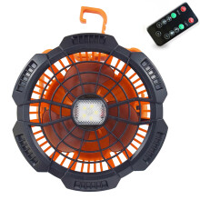 Nachhaltige Solar-Ventilatorlampe, batteriebetriebener Campingventilator für Abenteurer unterwegs, zum Aufhängen und Aufstellen für mehr Komfort,