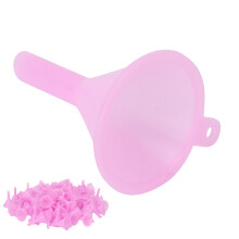 100 Stück Pinke Mini-Trenntrichter aus Kunststoff für Parfüm und Toner