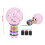 Pink Bubble Crystal Gear Shift Knob with 3 Threaded Adapters Universal Fit 5