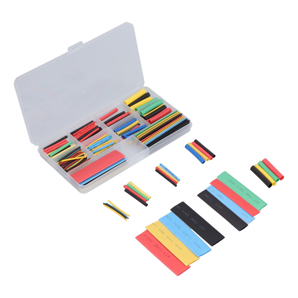 164Pcs Heat Shrink Tubing Kit, Polyolefin, Assorted Sizes 3361387742899