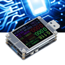 USB Power Meter Voltage Ammeter Capacity Tester, 0-5.10A, 0-999999mWh