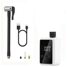 Portable Bicycle Pump 150PSI Pump with Digital PSI Pressure Gauge Motocycle MTB Road Bike Tire Inflator White
