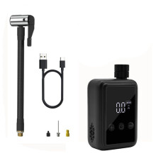 Draagbare Fietspomp 150PSI Pomp met Digitale PSI Manometer Moto MTB Racefiets Bandenpomp Zwart
